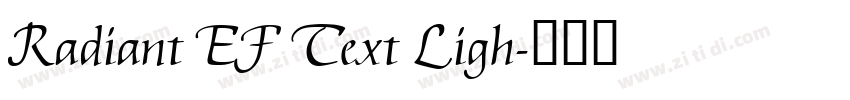 Radiant EF Text Ligh字体转换